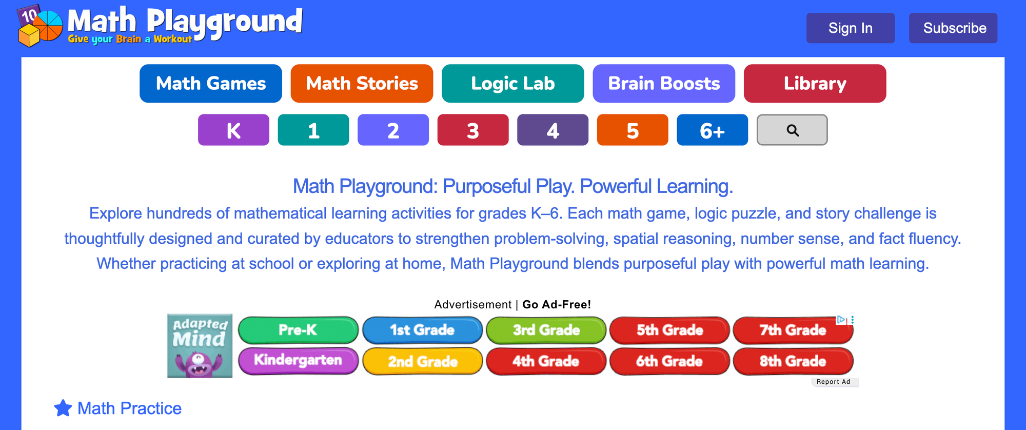 Math Playground&nbsp;&nbsp;