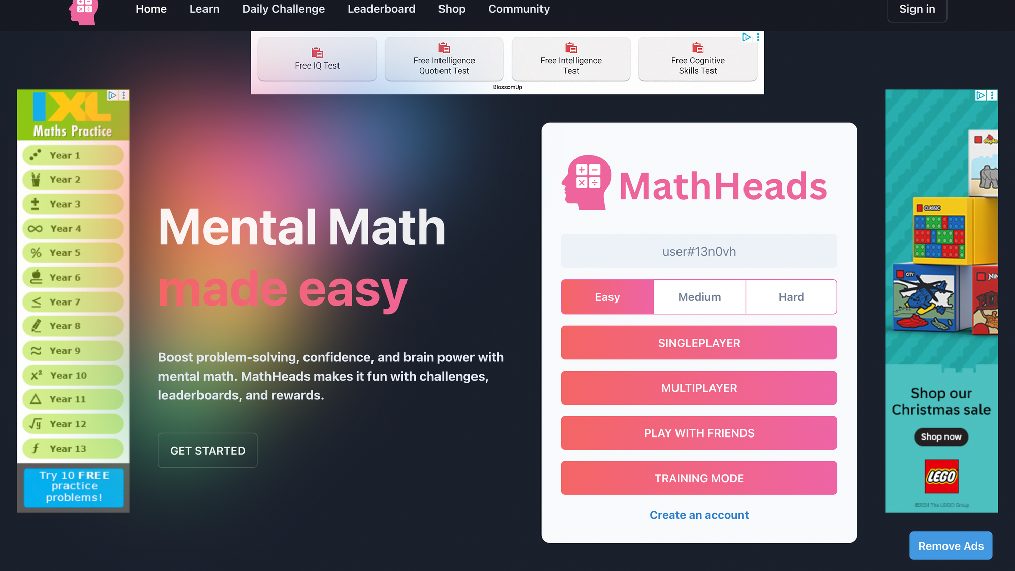 Mental Math Games&nbsp;&nbsp;