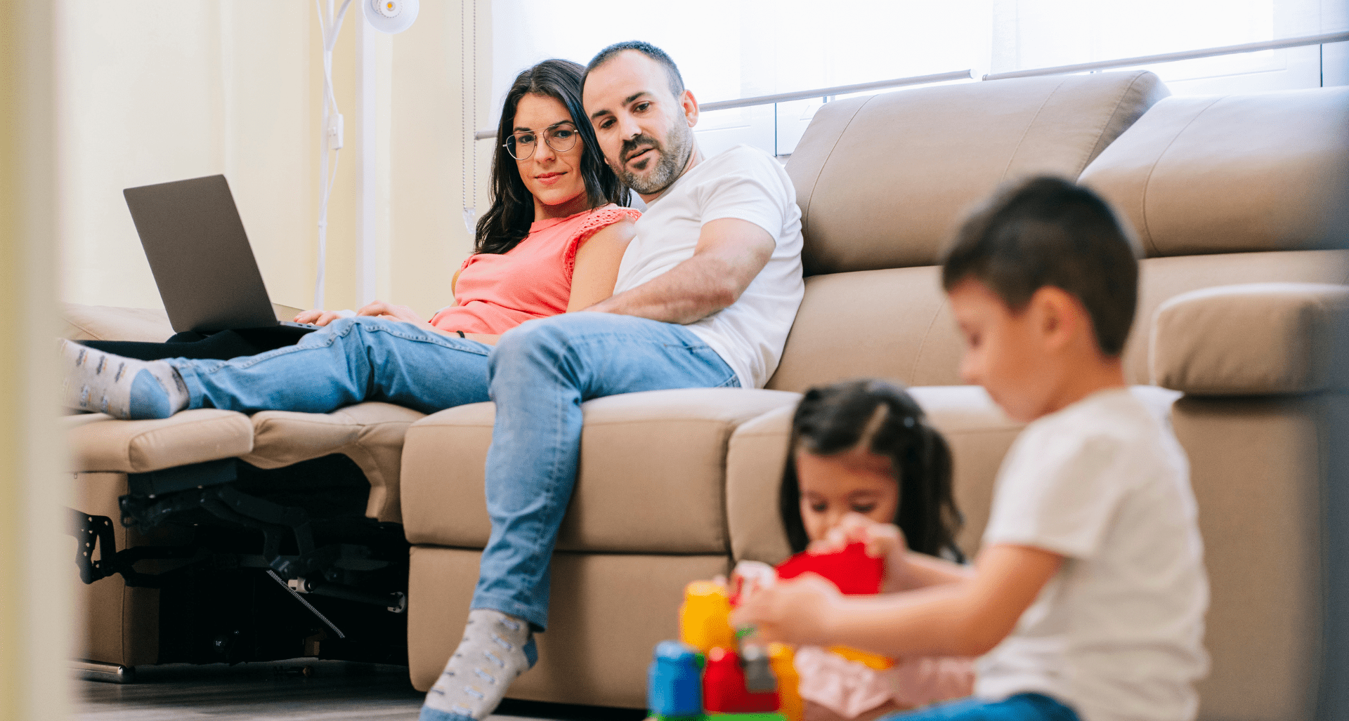 Parents looking at Child - Helicopter Parenting