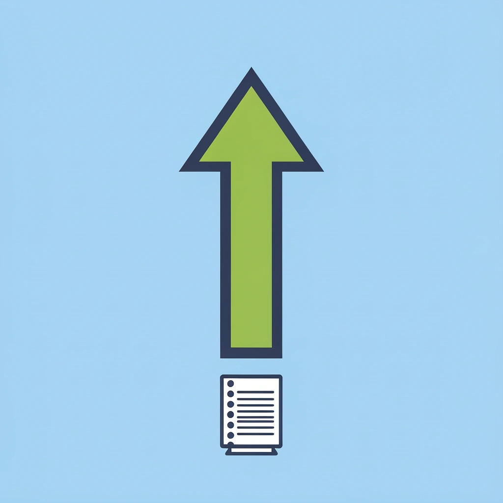 Upward arrow showing progression from small practice sessions to established learning habits