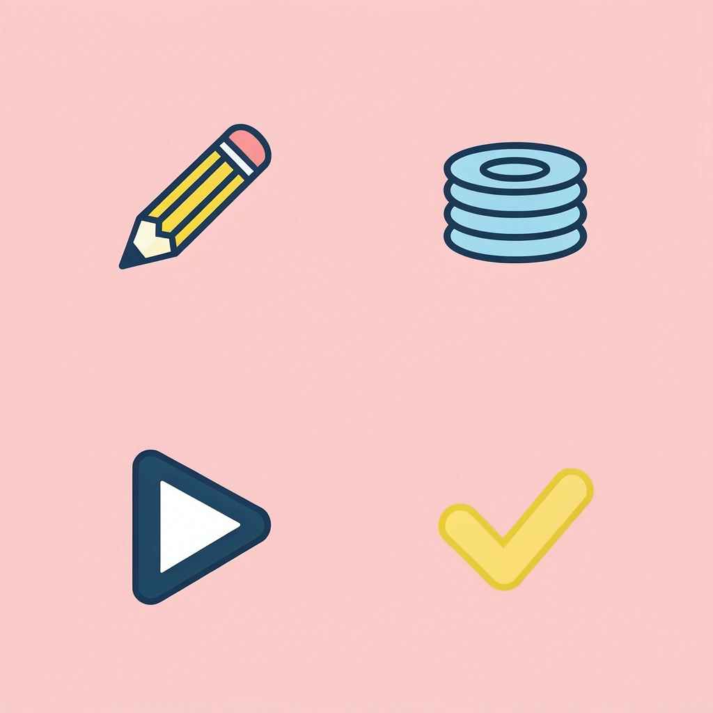 Four pillars of effective preschool worksheets showing simplicity, space, single skills, and play-based learning