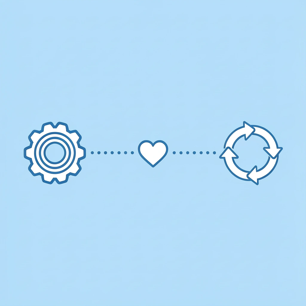 Two connected icons showing how developmental challenges in one area create ripple effects across other learning areas