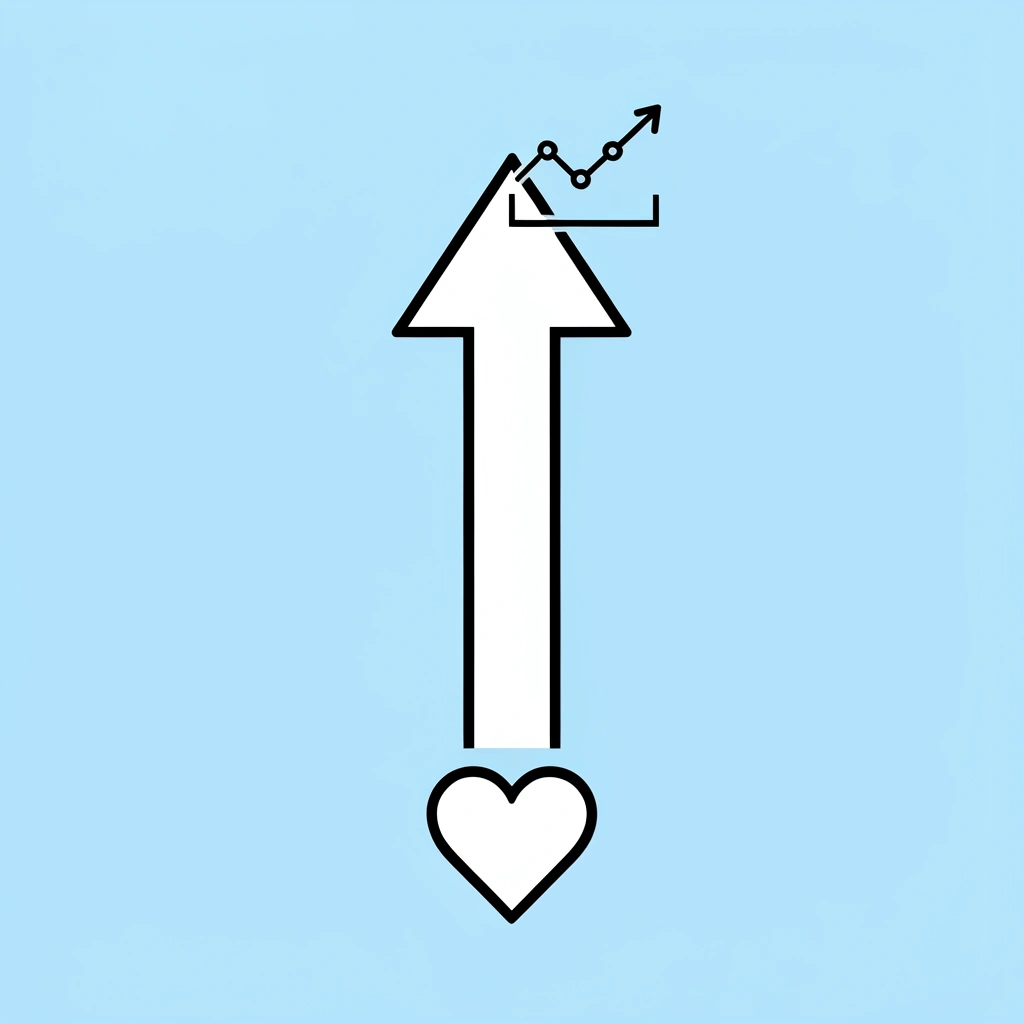 Upward arrow showing increased completion when worksheets match the child's interests