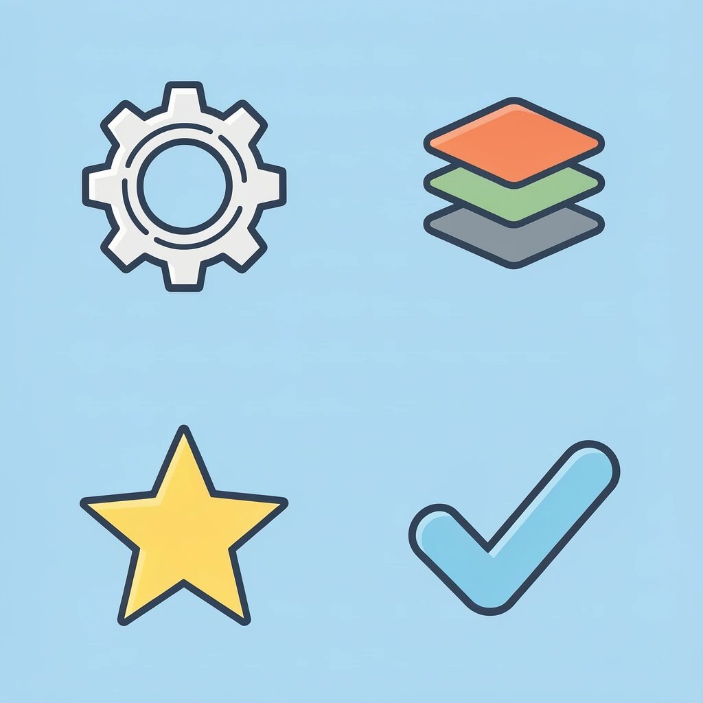 Four-box grid displaying platform features: curriculum sequencing, customization options, structured content, and engagement