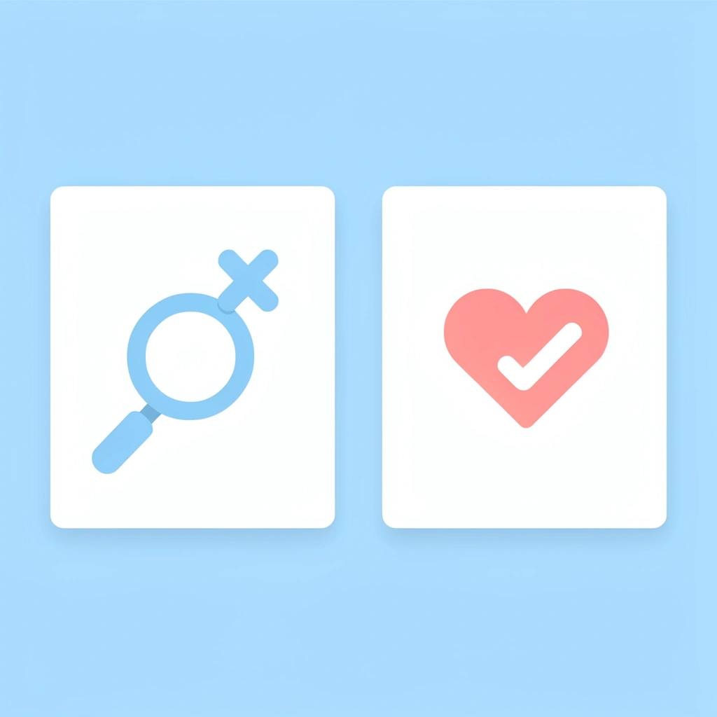 Before and after comparison: processed snacks crossed out, healthy balanced snacks checked