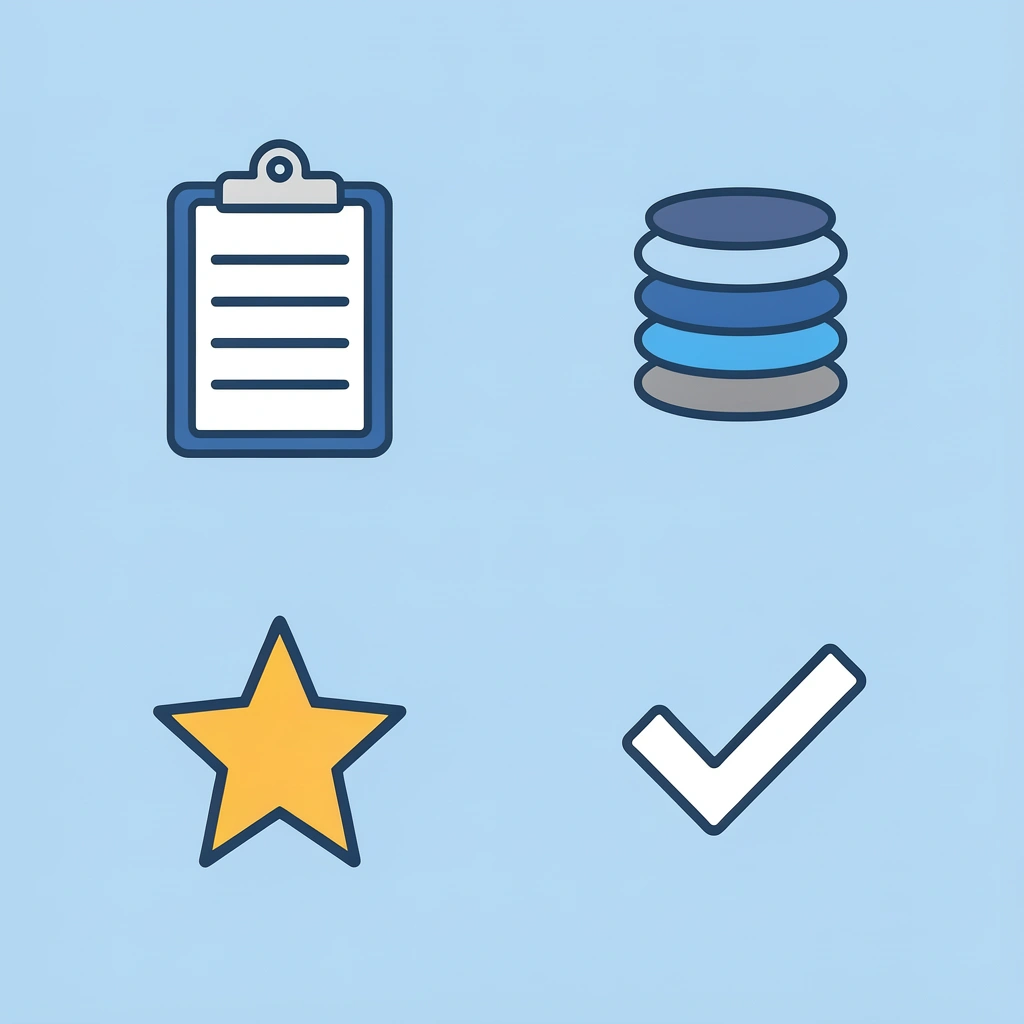 Four-square grid showing fresh fruits, whole grains, nuts/proteins, and vegetables with icons representing each category