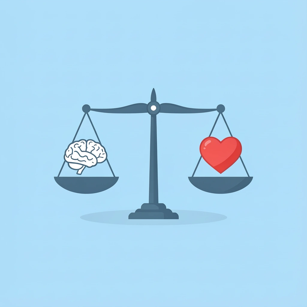 Balance scale comparing foundational skills development on one side versus academic content on the other