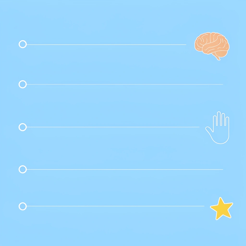 Checklist with three items: attention spans, motor skill levels, and successful outcomes