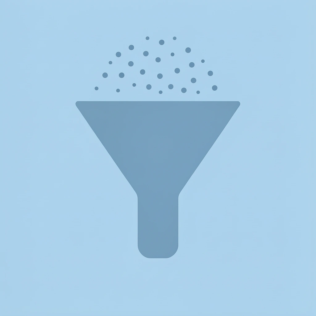 Funnel diagram showing numerous Halloween craft ideas filtering down to a single successful structured activity