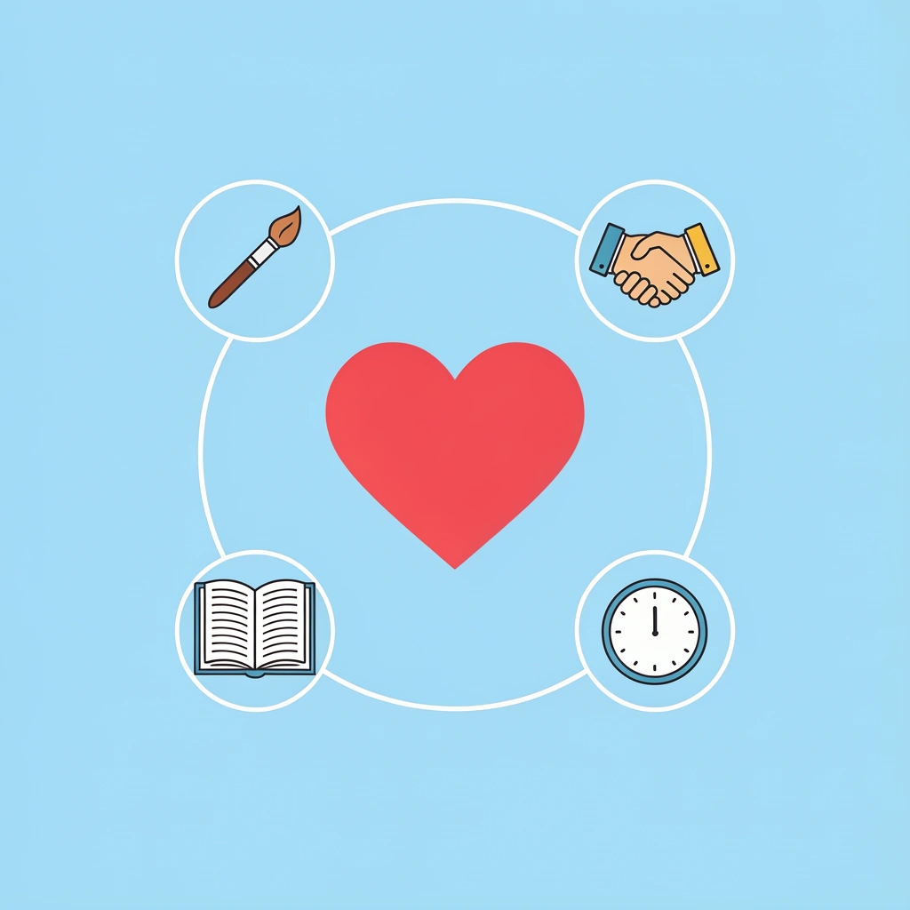 Central craft icon connected to five benefits: fine motor skills, emotional connection, creative expression, bonding, and personalization