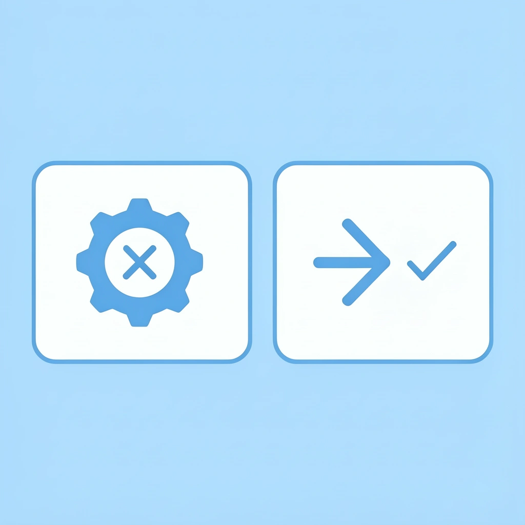 Left side shows confused children scattered without direction; right side shows children confidently moving to designated activity zones
