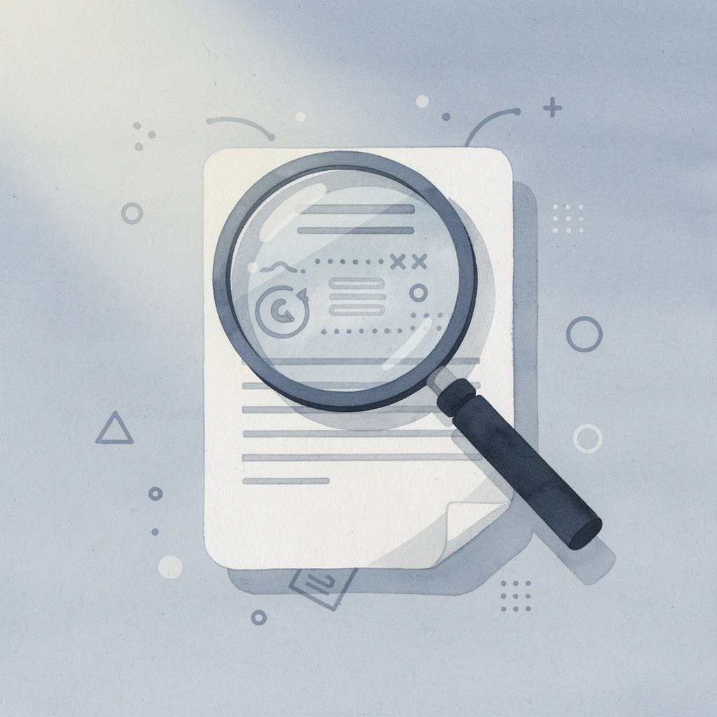 Magnifying glass examining objects representing hands-on science exploration