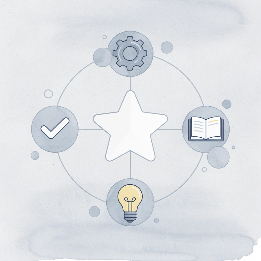 Hub diagram showing hands-on exploration connected to various science topics