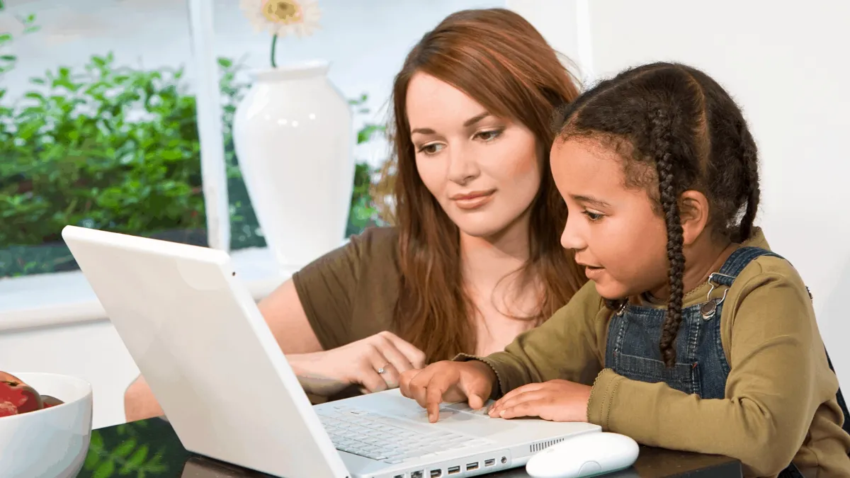 Woman Teaching Child - Helicopter Parenting