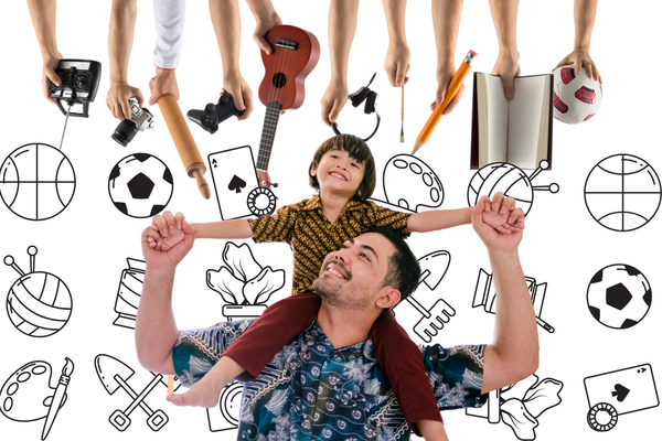 father with kids - Hobbies for Kids