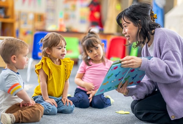 Teacher Teaching - Preschool Sight Words